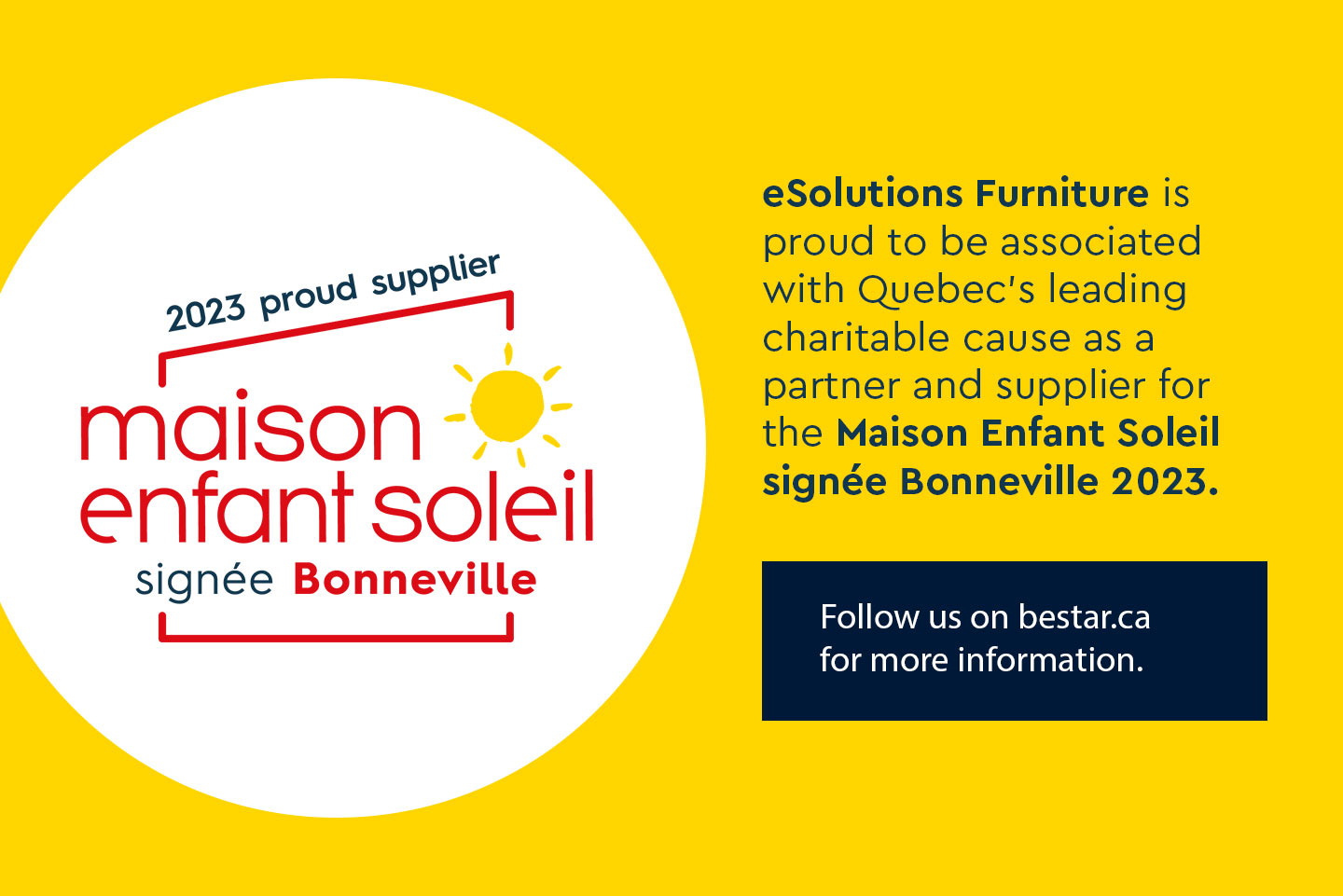 eSolutions is proud to be associated with Maison Enfant Soleil