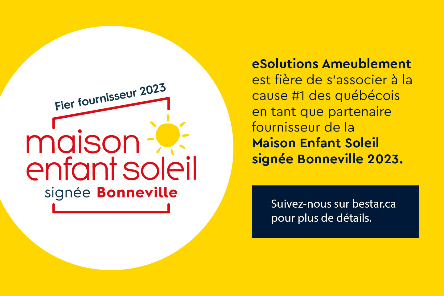 eSolutions is proud to be associated with Maison Enfant Soleil